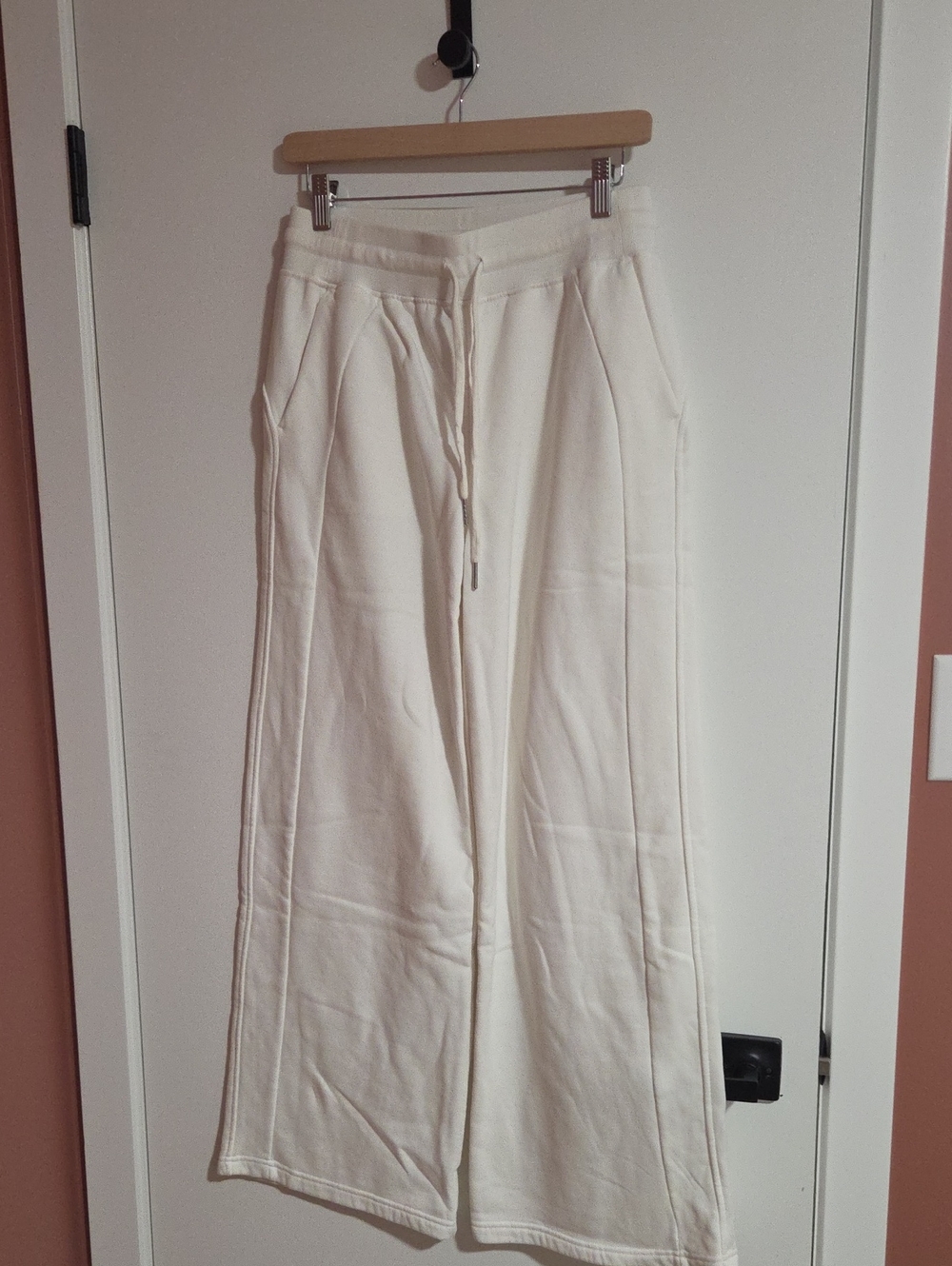 Love Tree Cream Wide-Leg Drawstring SweatPants